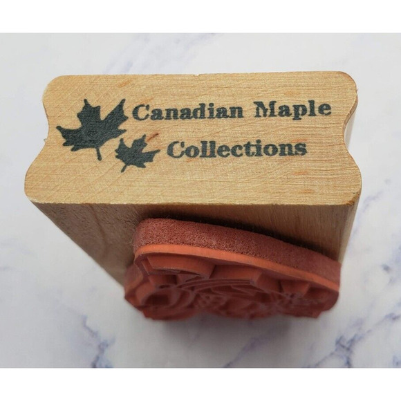 Christmas Bells With Holly Canadian Maple Collection Wood Mounted Rubber Stamp - Picture 3 of 8